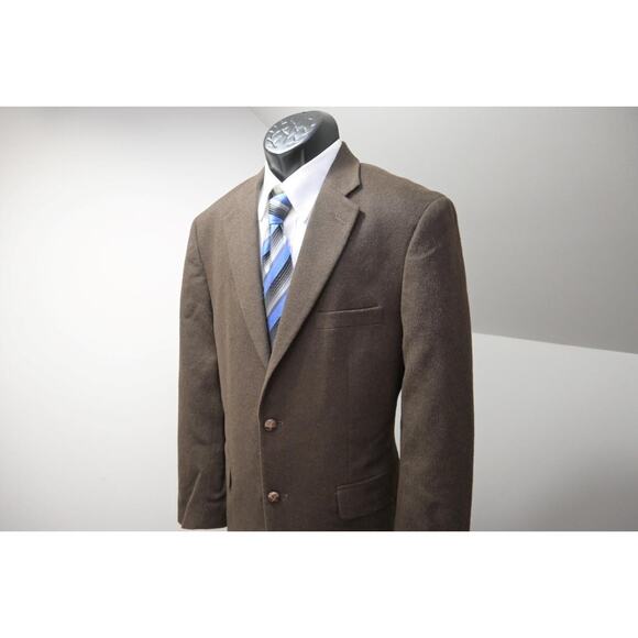 Tasso Elba 100% Camelhair Lanificio Campore Blazer Jacket Mens Size 42 R - Picture 1 of 12